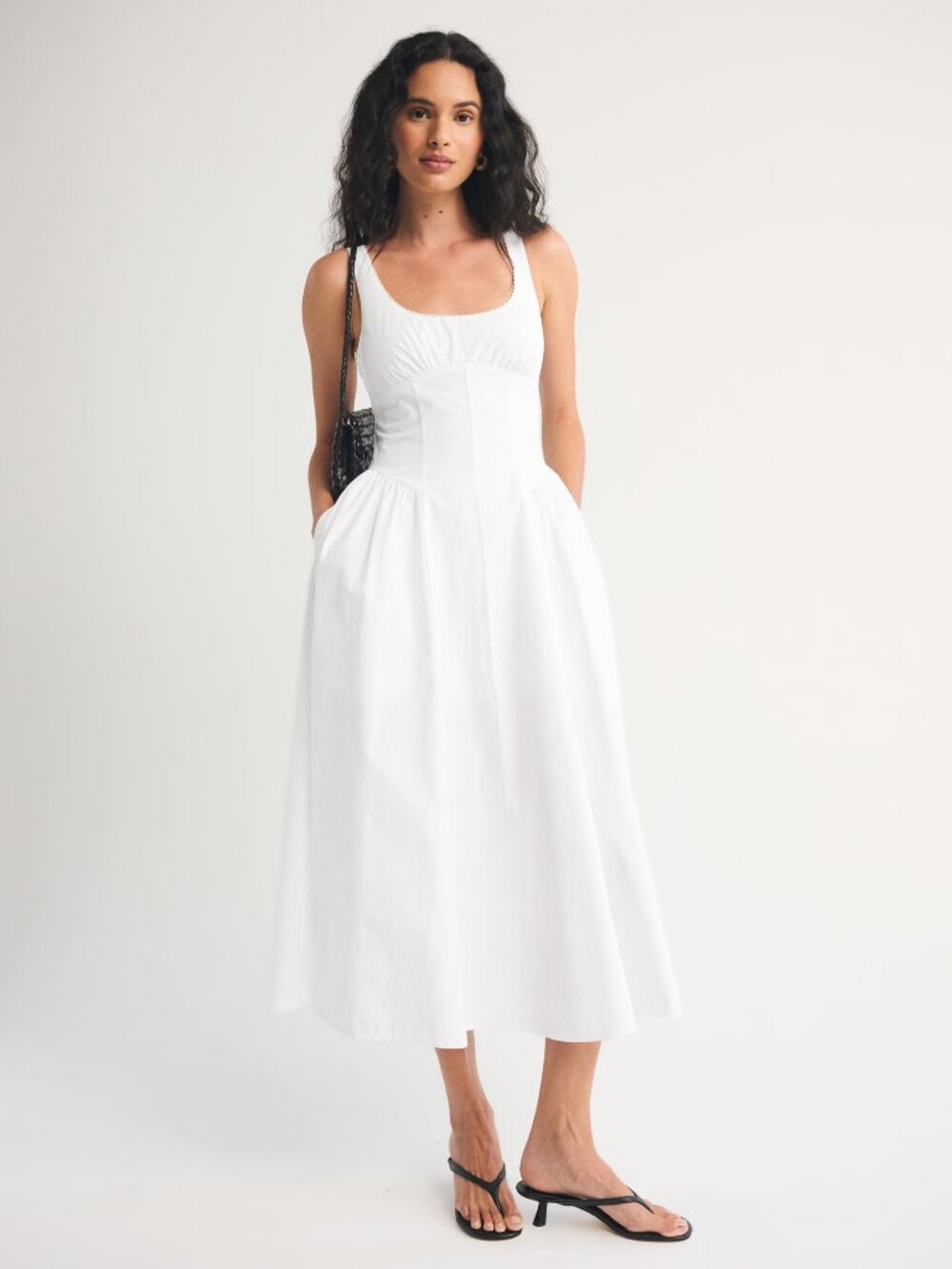 A&F Bra-Free Dylan Midi Dress Small Petite | NWT | Sold Out!